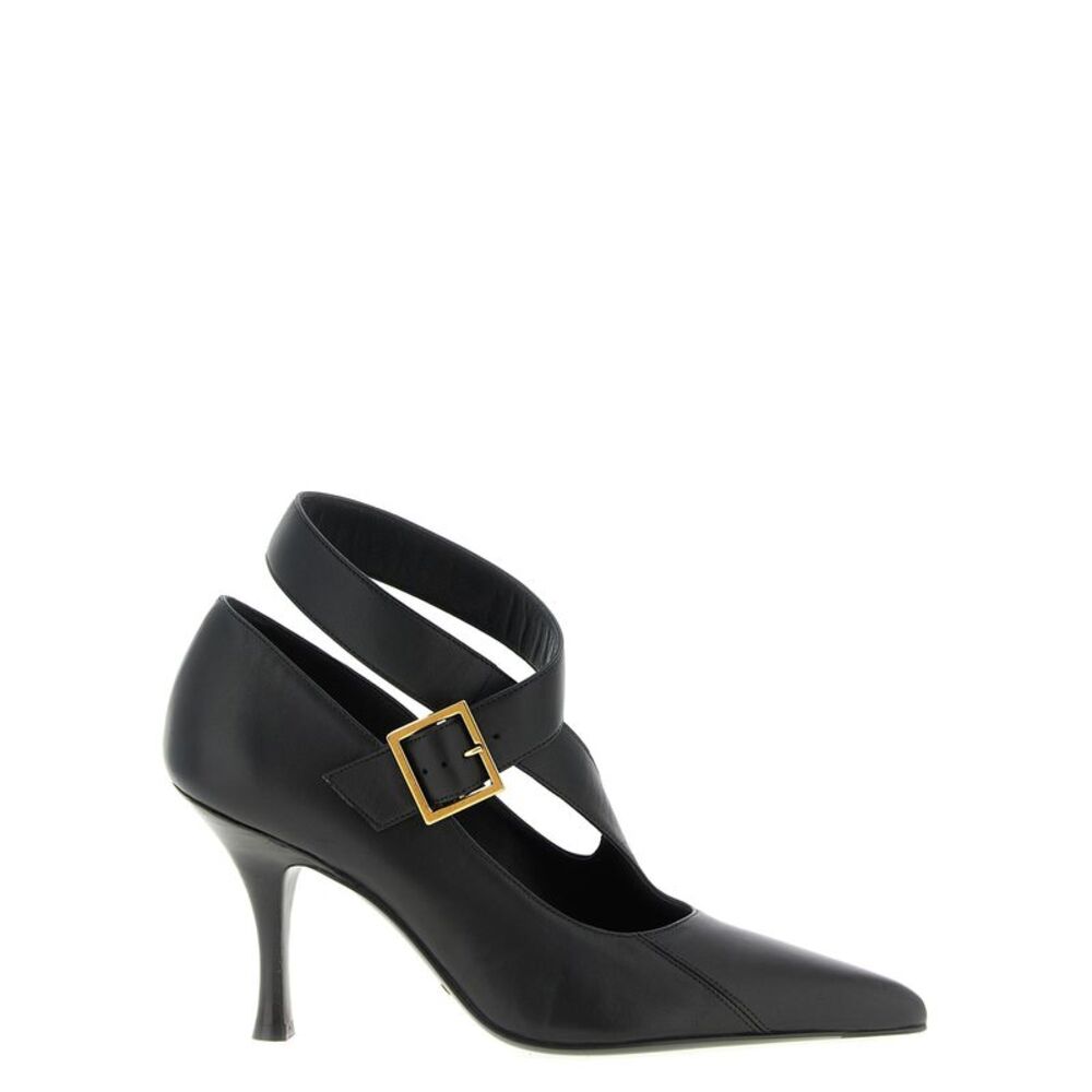 Khaite Black Lamb Leather High Heel Women's Pumps